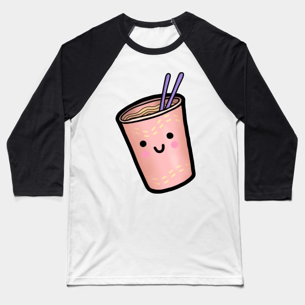 HAPPY LIL NOODLE CUP Baseball T-Shirt by SianPosy